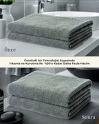 2li Banyo Havlusu Seti I Ekru I %100 Pamuk (2’li 76x137 cm)