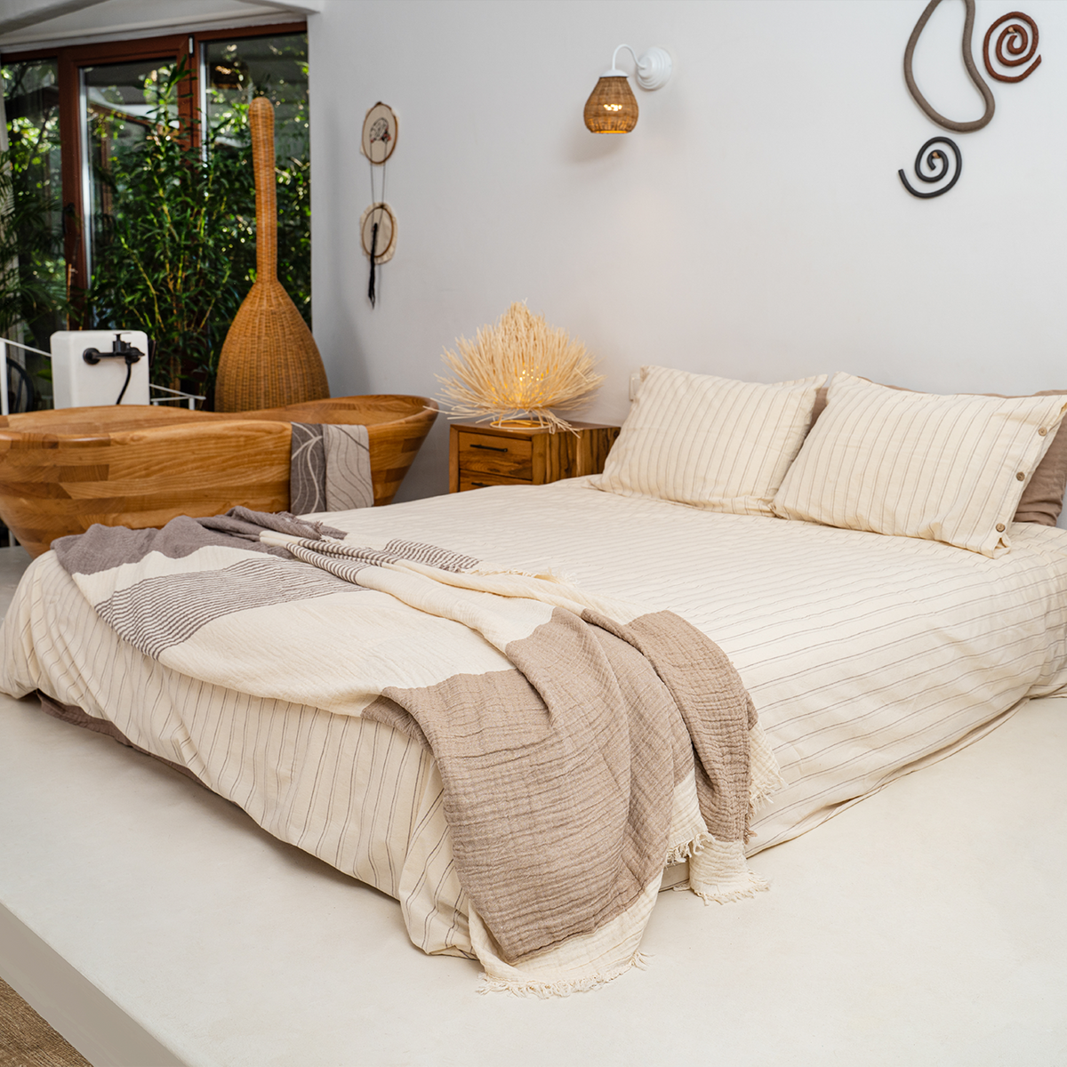 3 Kat Muslin %100 Pamuk | Lina (210 × 225 cm)