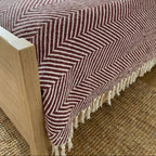 Çift Kişilik Pike 200x230 cm – Pamuk Karışımlı, Çift Taraflı, Hafif & Nefes Alabilen Battaniye (Bordo)
