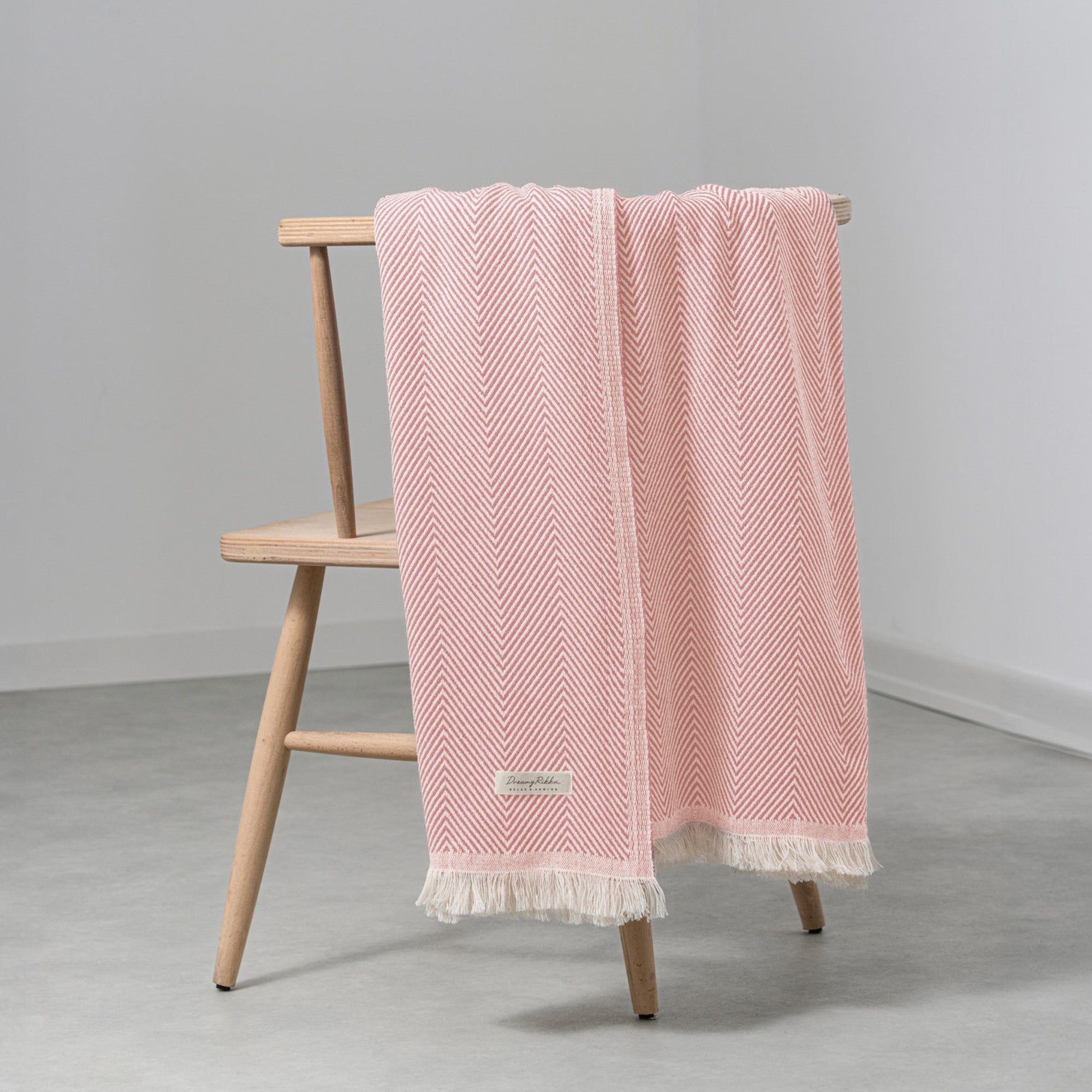 Çift Kişilik Pike 200x230 cm – Pamuk Karışımlı, Çift Taraflı, Hafif & Nefes Alabilen Battaniye (Pamuk Şeker Pembe)