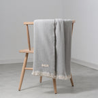 Çift Kişilik Pike 200x230 cm – Pamuk Karışımlı, Çift Taraflı, Hafif & Nefes Alabilen Battaniye (Sabah Sisi Gri)