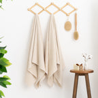 2li Banyo Havlusu Seti I Ekru I %100 Pamuk (2’li 76x137 cm)