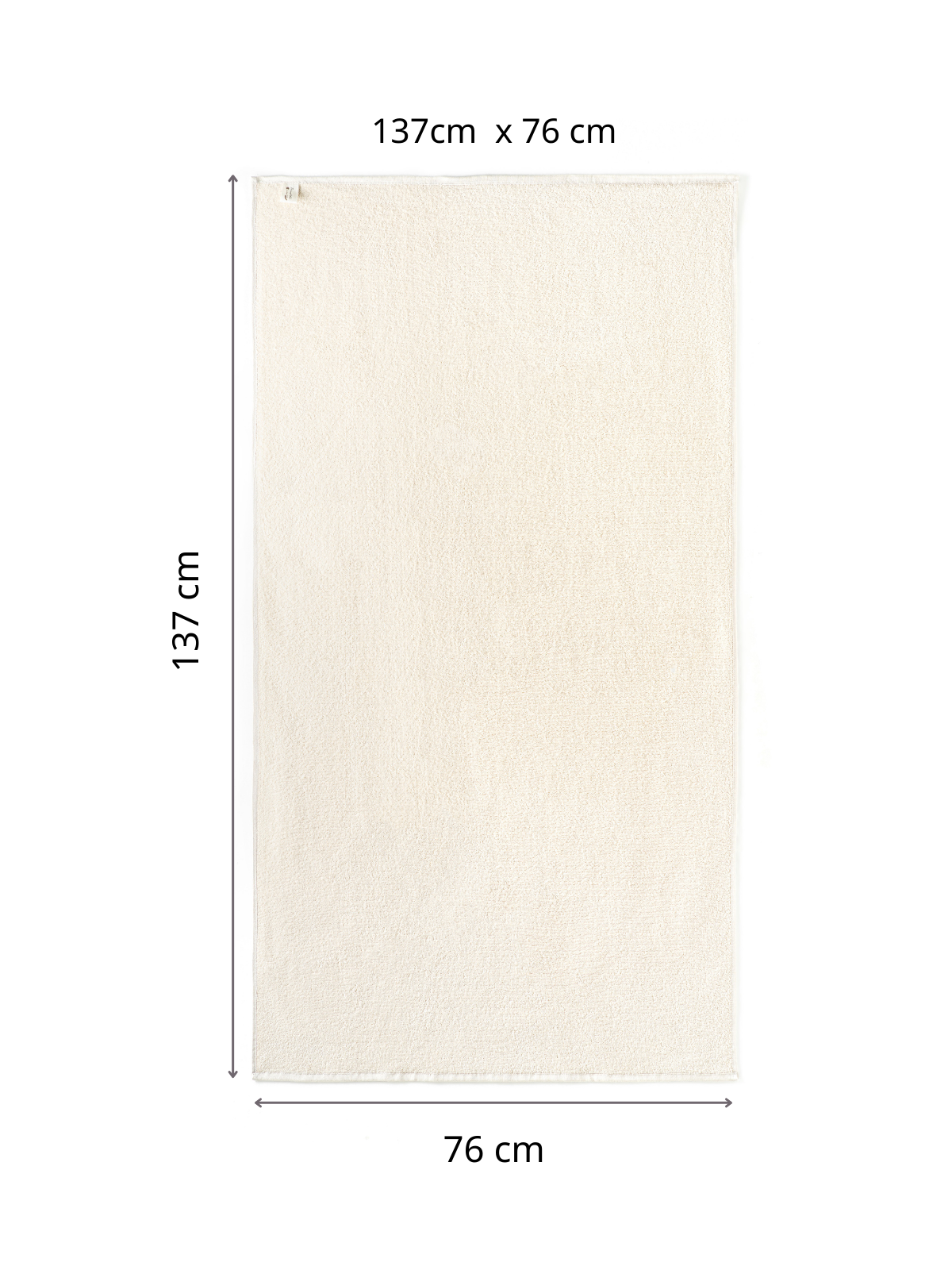 2li Banyo Havlusu Seti I Ekru I %100 Pamuk (2’li 76x137 cm)