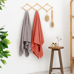 2li Banyo Havlusu Seti I Çakıltaşı TerraCota I %100 Pamuk (2’li 76x137 cm)