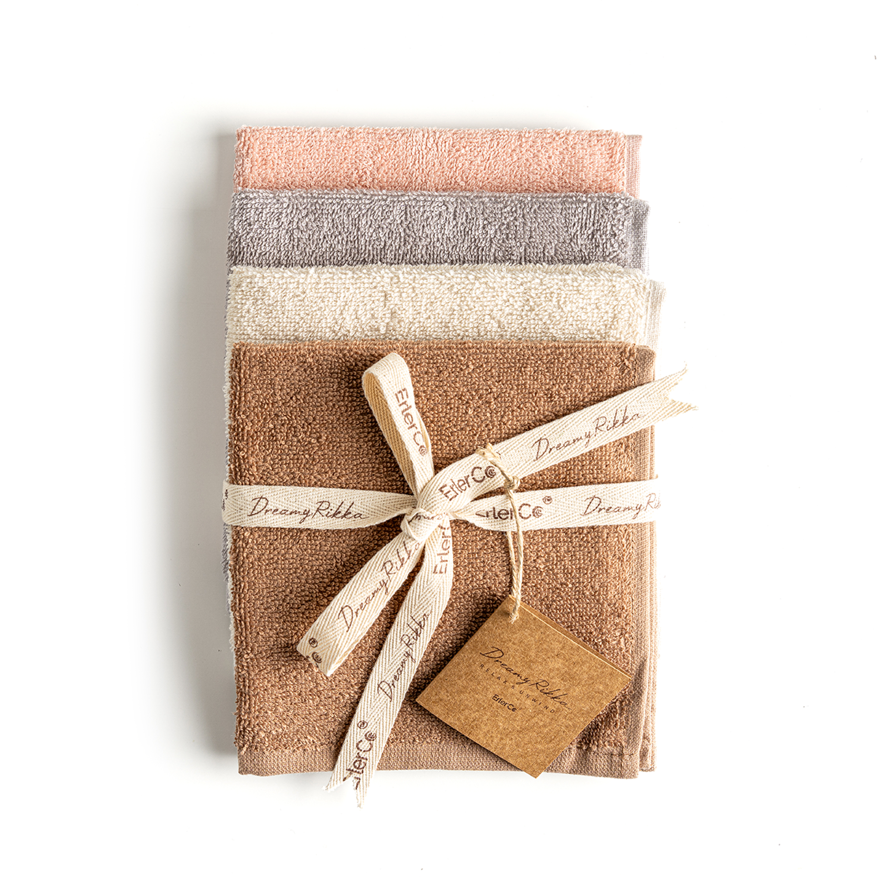 4'lü El/Misafir Havlusu Seti | Coresoftair™ (33 × 33 cm)